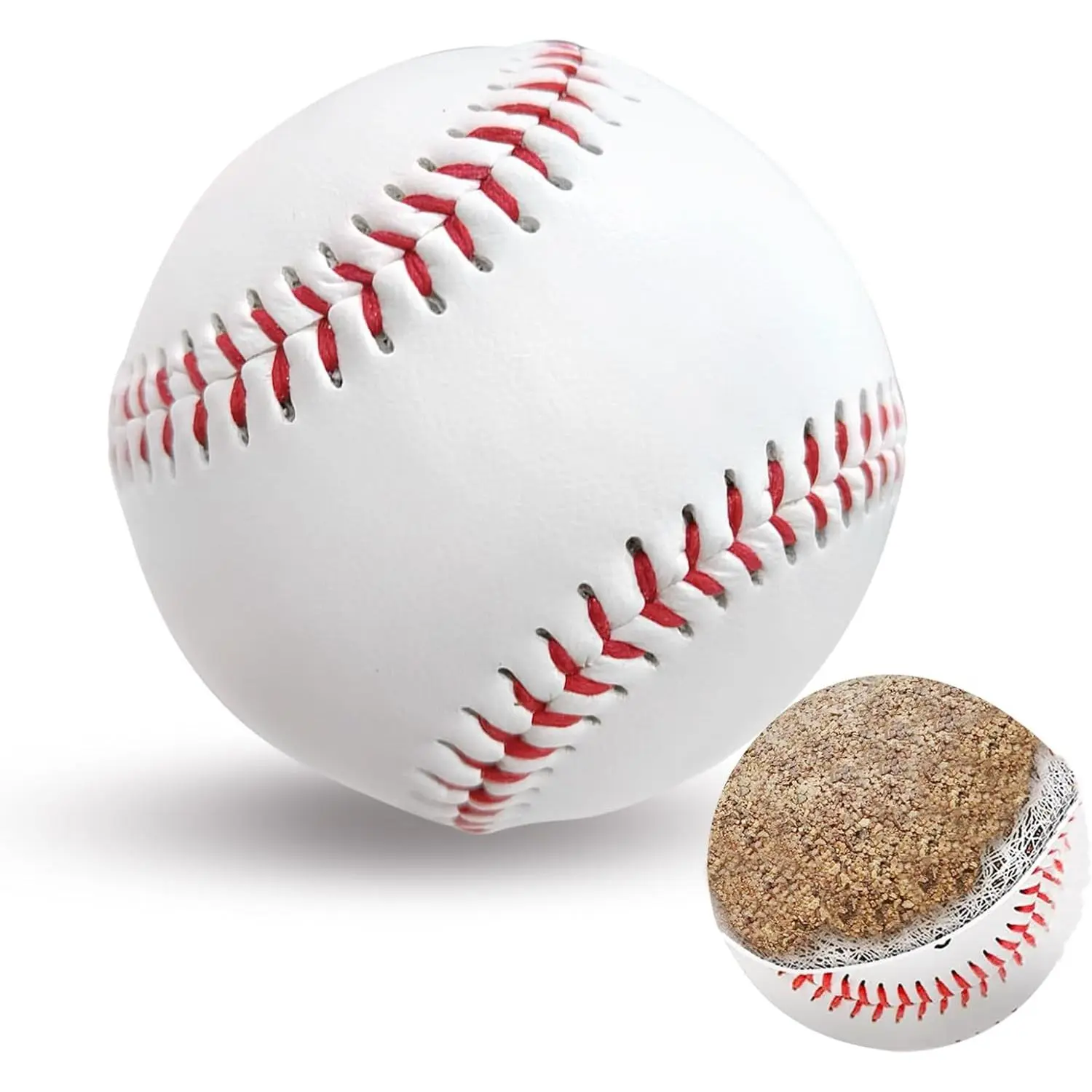 Unmarked Adult Baseballs, Standard Practice Baseball Size 9 Inch, Blank Baseballs Tball Balls for High School League Training, Pitching, Throwing and Autograph (2Pack, 4 Pack, 12 Pack)
