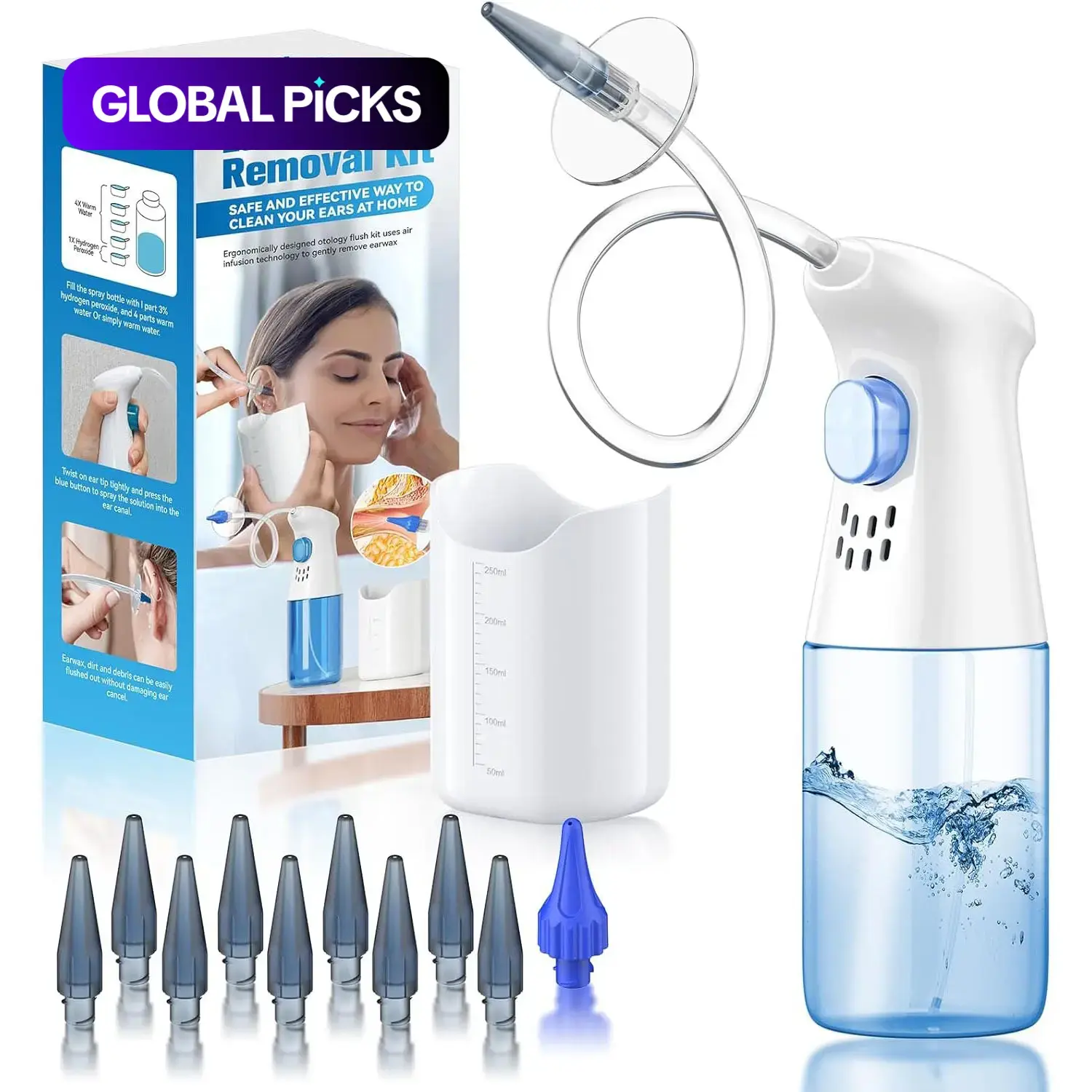 Manual Ear Irrigation Flushing System, 1 Set Earwax Removal Kit, Ear Cleaning Tool & Cleaner, Ear Canal Cleaner, Personal Care Product for Women & Men, Earwax Remover