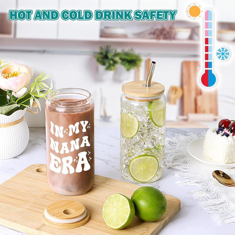 Gifts for Nana, Nana Birthday Christmas Mothers Day Grandparents Day Gifts from Granddaughter Grandson Grandchildren, 16 Oz Women Cup Can Glass Gifts for Nana, Nana Birthday Christmas Mothers Day Grandparents Day Gifts from Granddaughter Grandson Grandchildren, 16 Oz Women Cup Can Glass