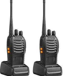 Baofeng 888S Wireless Walkie Talkie, Rechargeable Long Range Walkie Talkie with Earpieces, Professional Radio Handheld Two Way Radio with Li-ion Battery & Charger Included