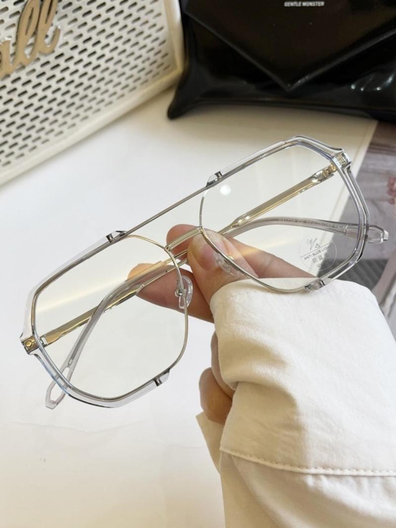 Simple Anti-blue Light Square Frame Eyeglasses, Basic Fashion Eyeglasses for Women & Men, Fashion Eyeglasses for Work, Daily Clothing Decor, Fashionable Frames Glasses