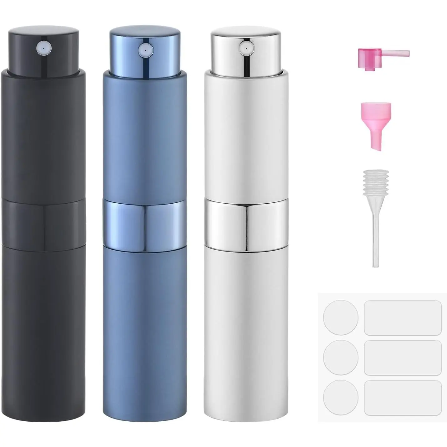 Perfume Atomizer Travel Bottle Refillable Portable Cologne Sprayer for Men - Mini Empty Refill Spray 8ml Small Size Blue