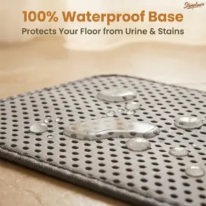 Double Layer Cat Litter Mat, Keep Floor Clean and Shiny, Prevents Litter Scatter, Single Item, Ideal for Pet Owners