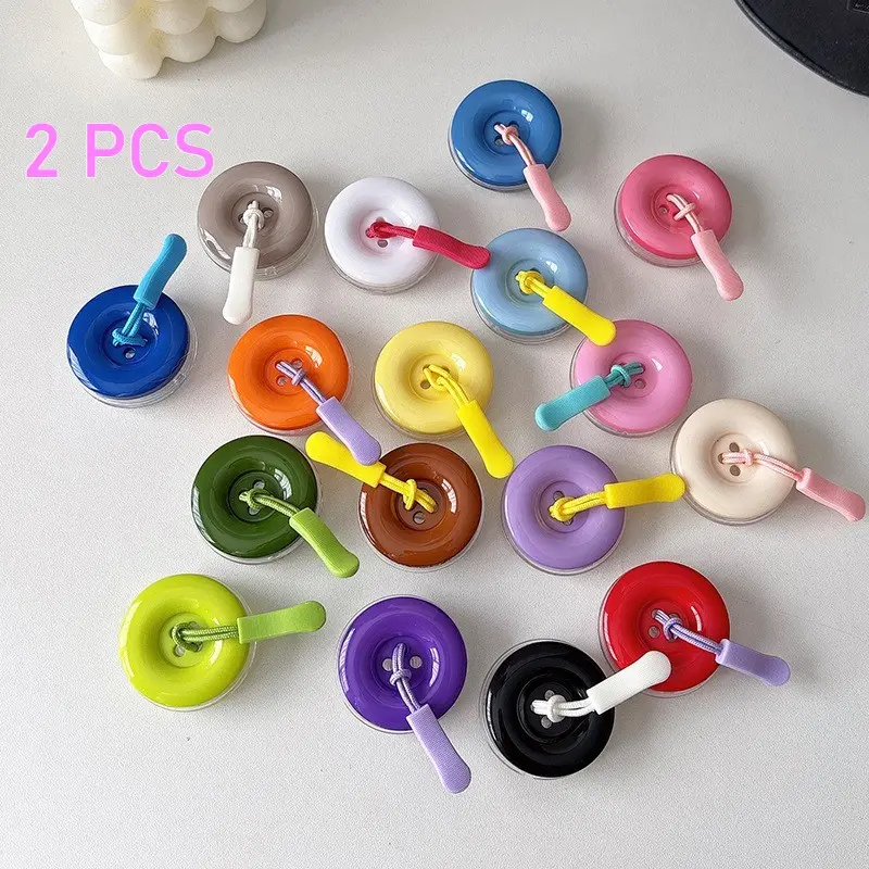 2-Pack Solid Color Button Phone Air Cushion Stand, Fashionable Design, Adhesive Extendable Portable Phone Holder, Multi-Color Replacement, Gift Option