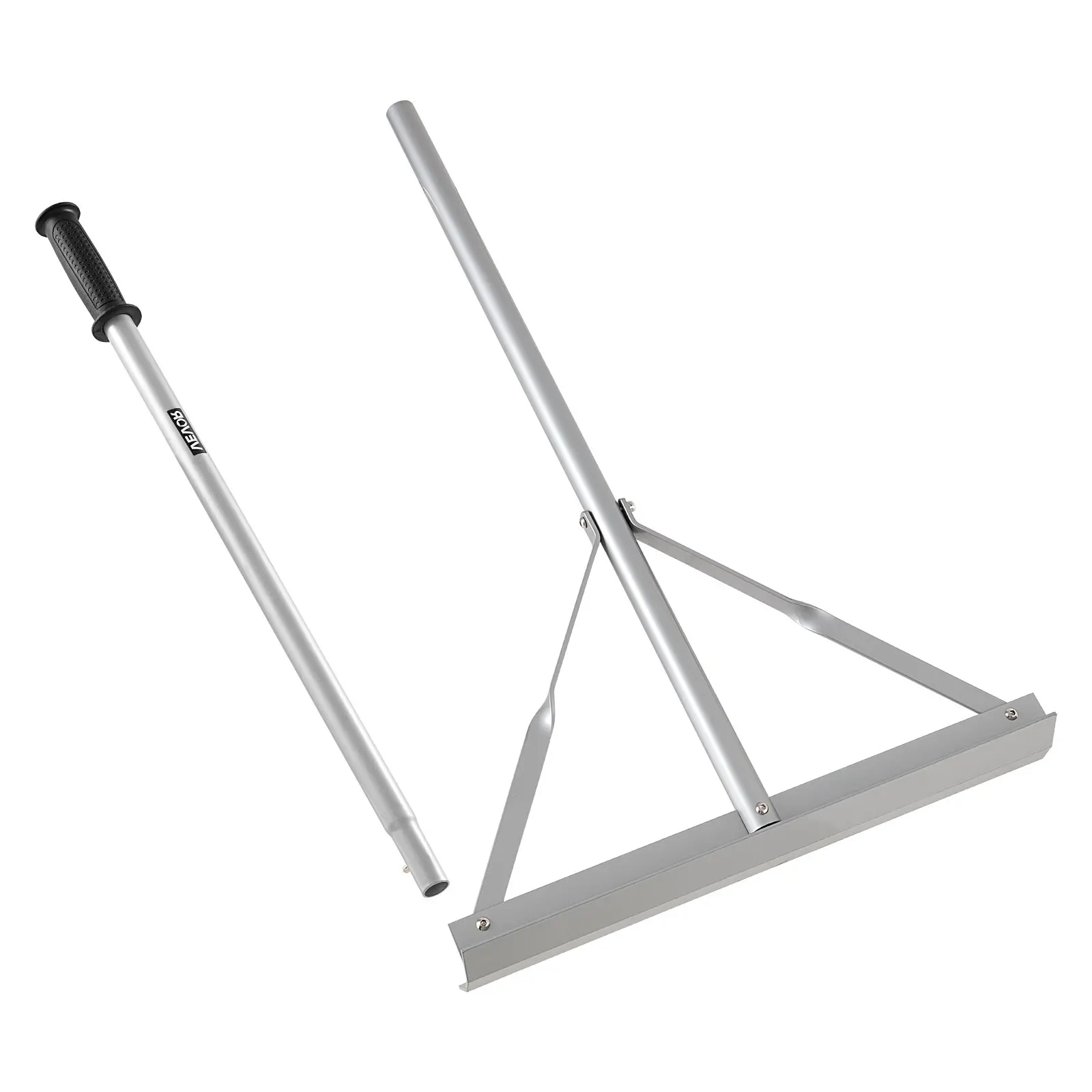【DealsForYouDays】VEVOR Landscape Rake, 60 inch Handle 20 inch Wide Head, Large Heavy Duty Aluminum Landscaping Level, Asphalt Rake Tool for Asphalt Land Leveling, Concrete Paving, Sand Flattening, No Teeth