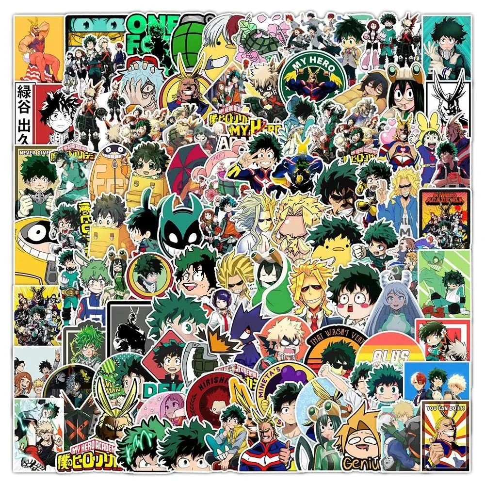 10/30/50/100pcs My Hero Academia Anime Midoriya Izuku Stickers Cool Cartoon Decals Laptop Phone Luggage Guitar Sticker Toy Gift