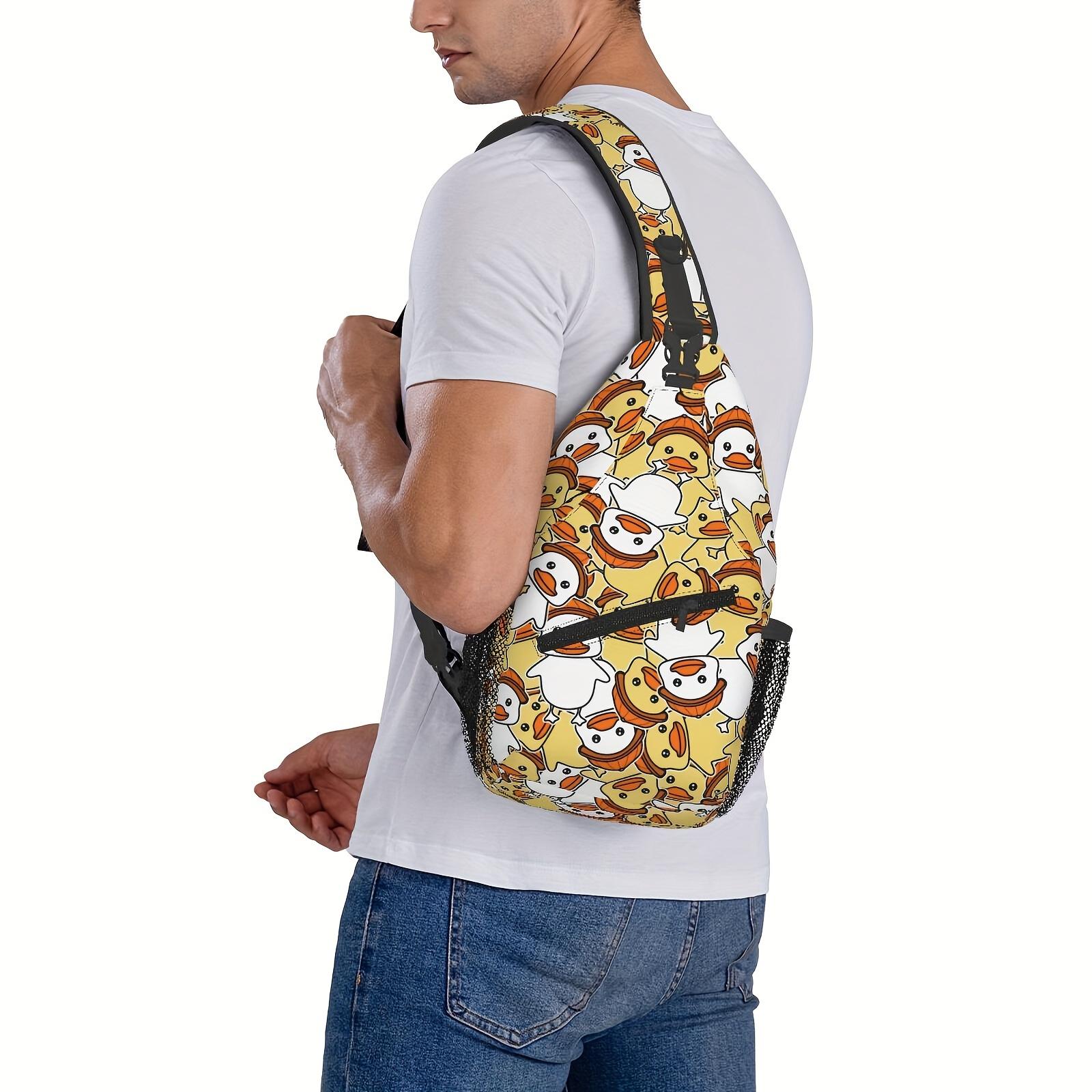 Crossbody Chest  Hiking  Yellow Ducks Cartoon Ducks Shoulder  Folding Large Capacity Fashion Durable Can Be Used For Shopping, Travel Beach  Fishing  Travel Accessories  For School Back Christmas Gifts bag backpack