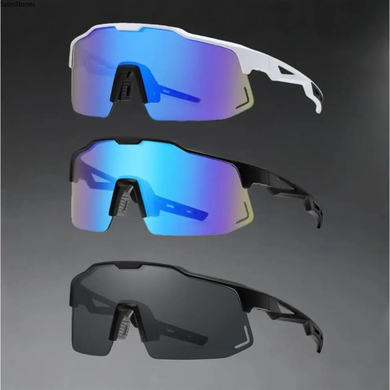Men's & Women's 3-Pack UV400 Anti-Ultraviolet Color-Tinted Sunglasses - MTB, Road Bike Protective Eyewear for Outdoor Sports, Anti-Ultraviolet Men's Sunglasses, Color-Tinted Men's Sunglasses