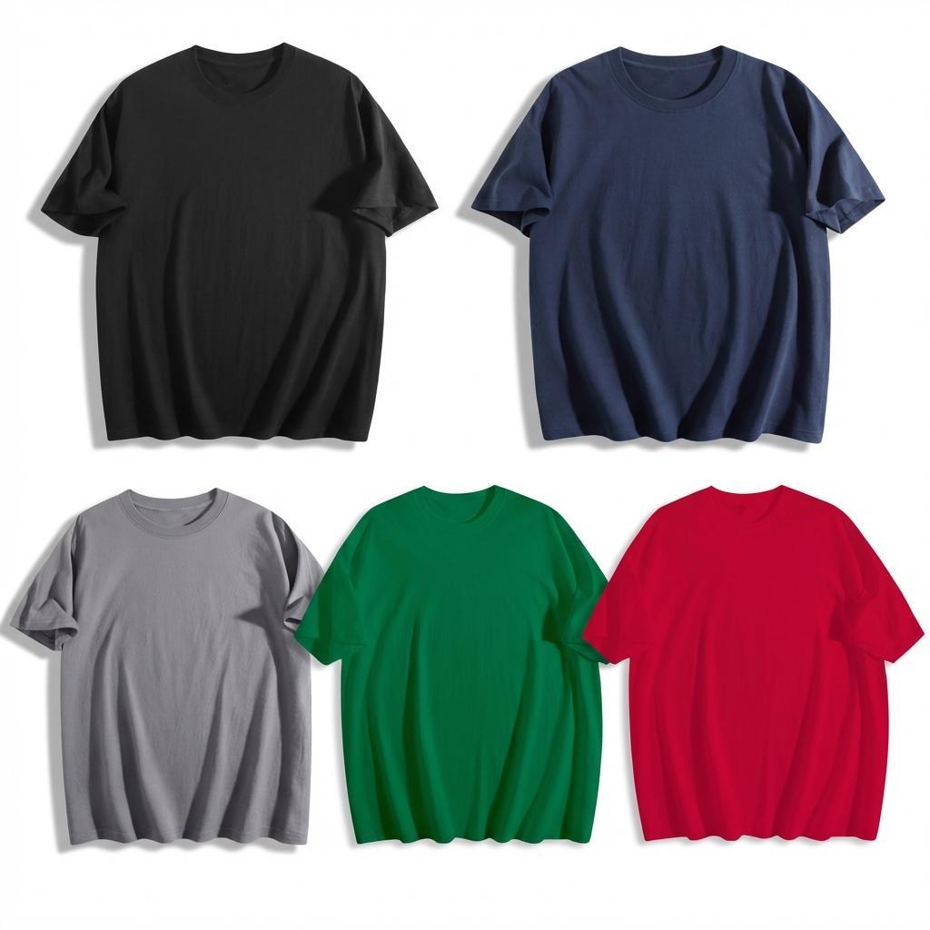 1-4 pieces. High-quality new summer men's and women's matching colorful cotton short-sleeved T-shirts. Women's inner-layer fashion shorts top. Single-color plain T-shirt top.