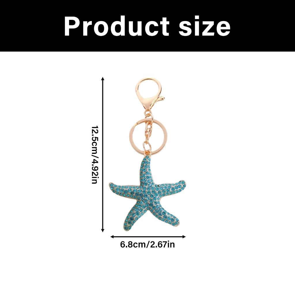 Fashionable Oceanics Themed Keyring Decorative Alloy Charm for Bags and Keys Decoration