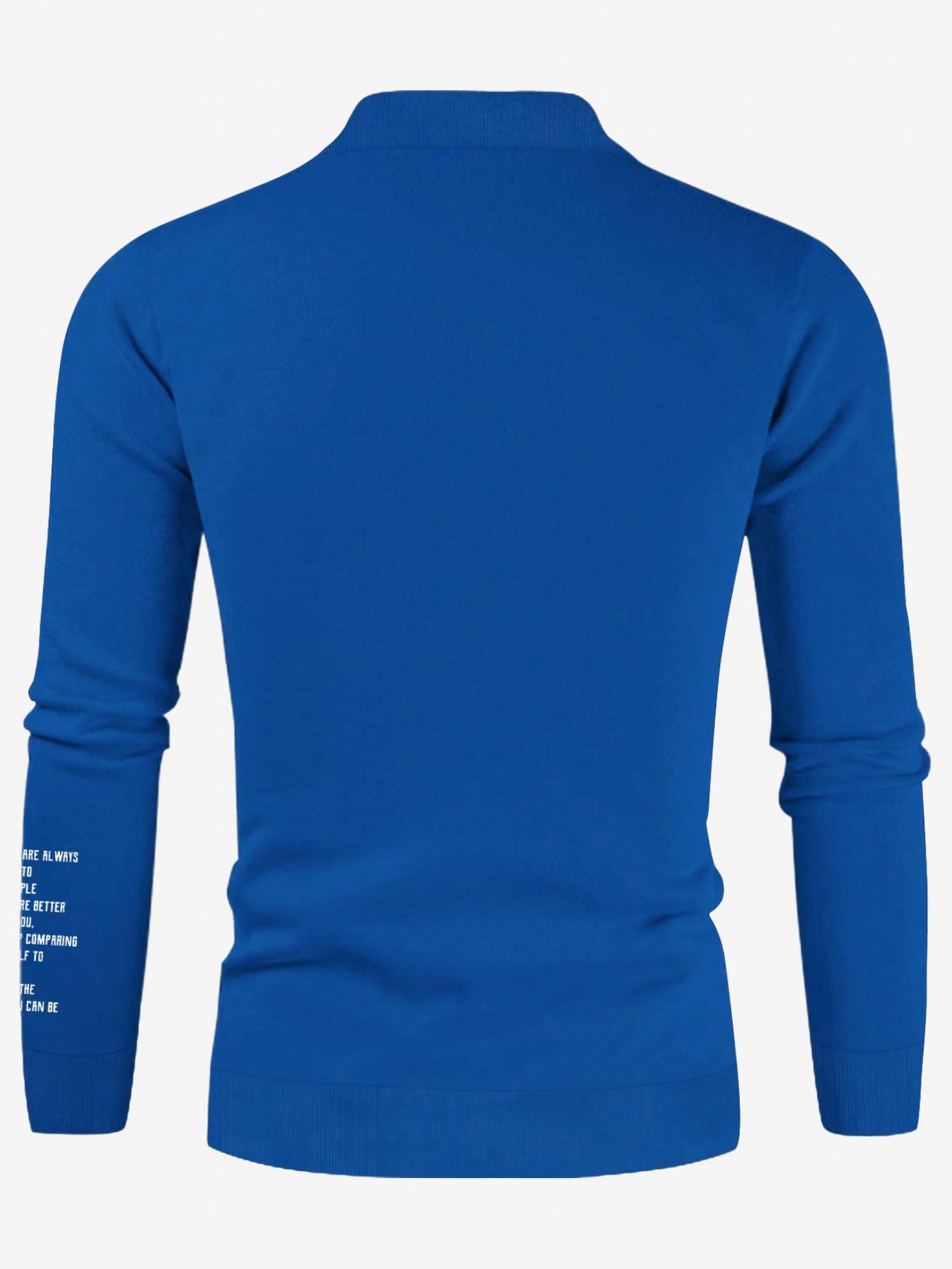 Men's Letter Print Stand Collar Sweatshirt, Regular Fit Casual Long Sleeve Pullover for Fall & Winter, Men's Clothes for Daily Wear