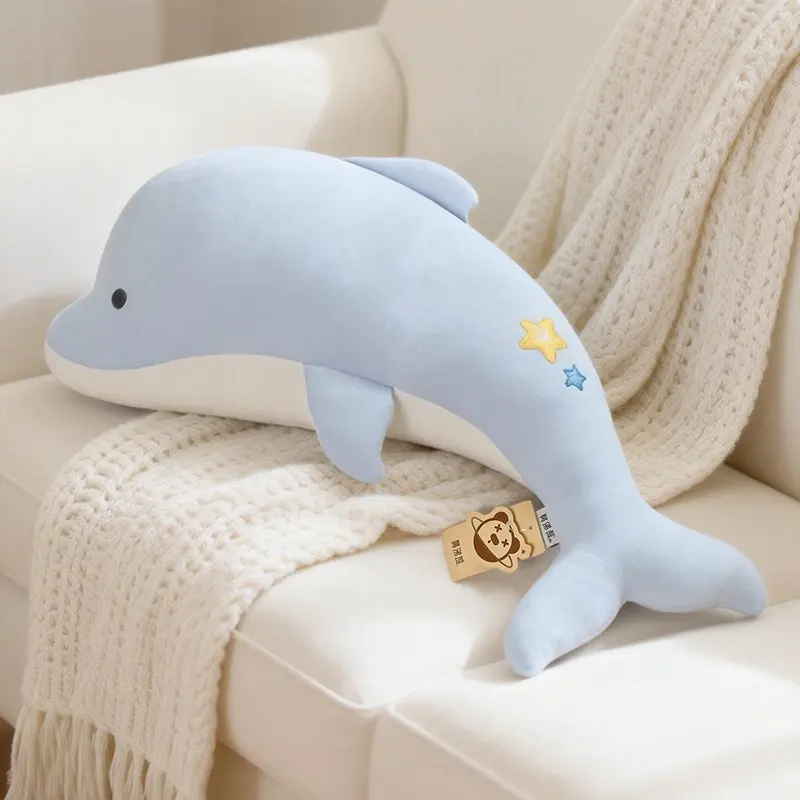 Soft Plush Dolphin, Seal, Fish Pillow, Ocean Animal Series, Cozy Sleep Support, Sofa Bed Decor, Style, Comfortable Cushion, Cute Animal Design, Soft Cuddly Gift
