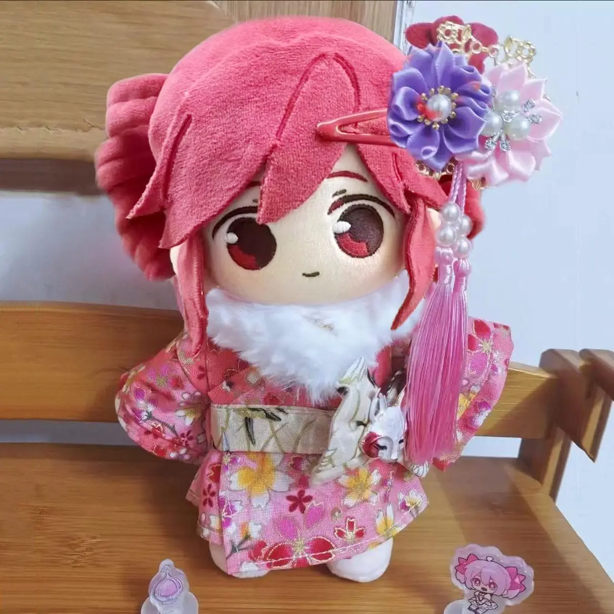 2026 new Kasane Teto 20cm Cotton Dolls Kawaii Vtuber Dress-up Plush Puppets Toys for Children Adults Collectible Gifts Animation Plushies