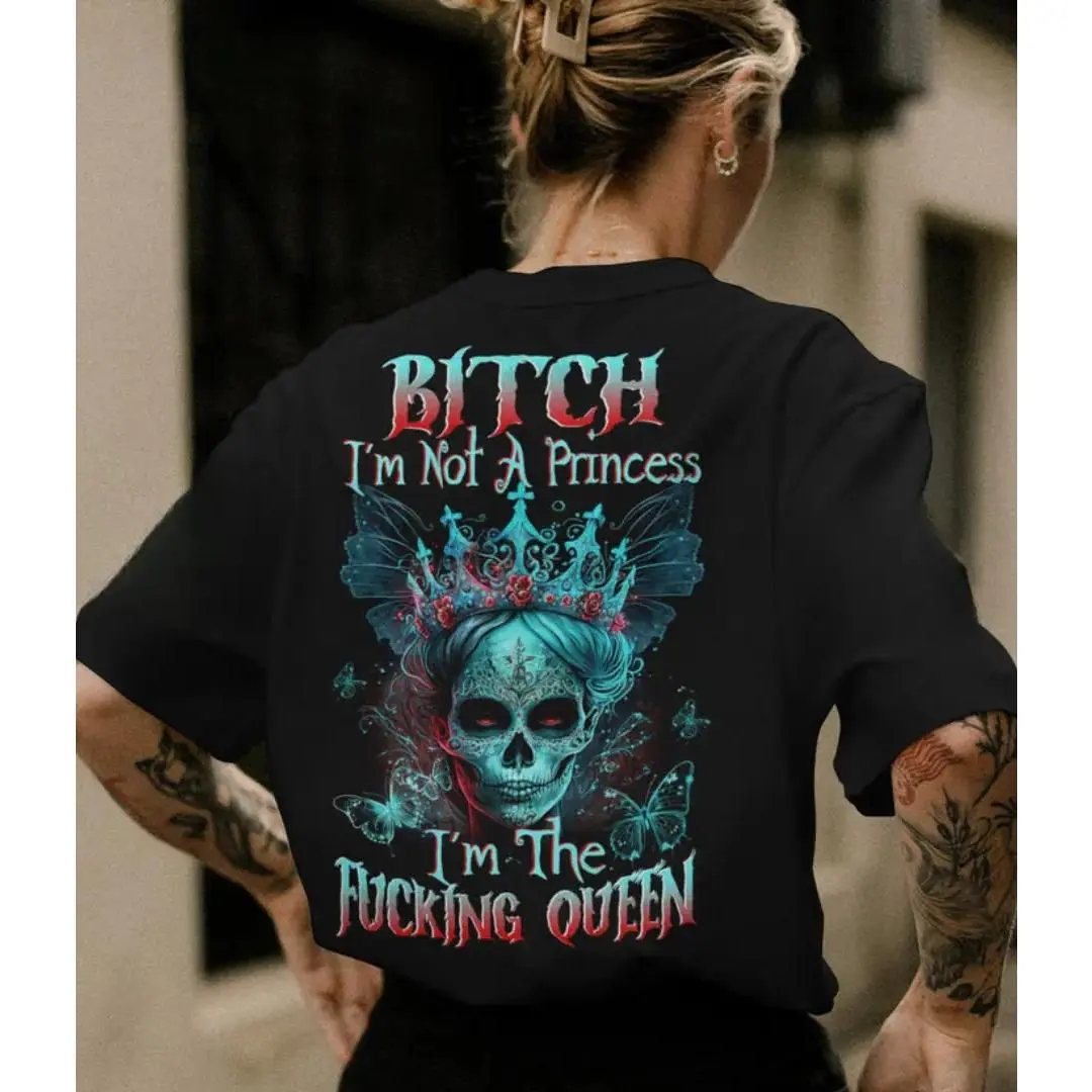 I’m the Queen Shirt – Bad Girl Skull Crown Attitude Sweatshirt for Women, Skull Queen