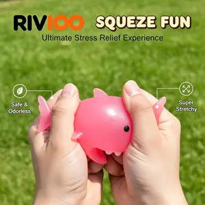 RIVIOO Light change shark maltose pinch music slow rebound decompression pinch decompression toy