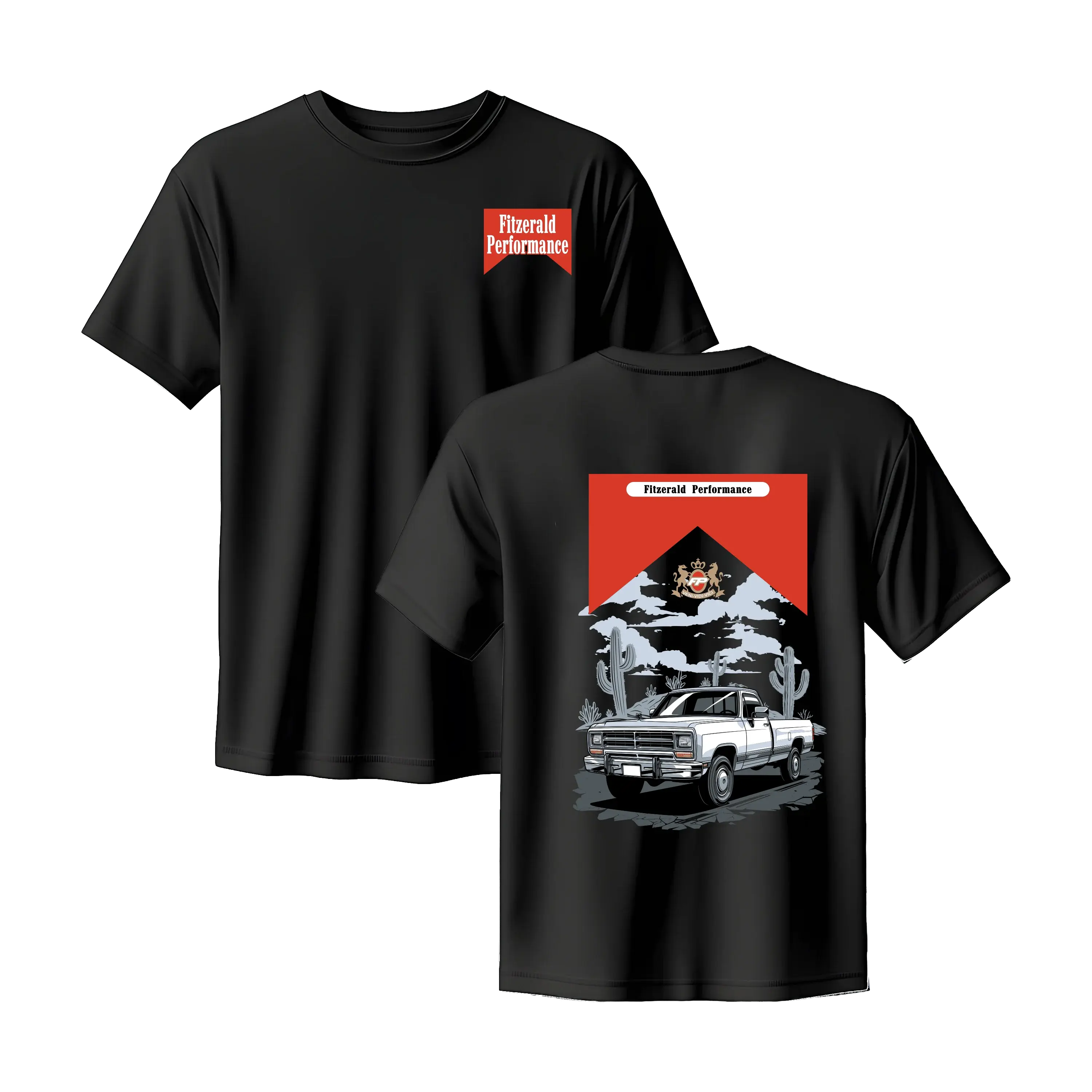 Fitzgerald Performance Vintage Desert Pickup Truck Graphic Tee Old School Retro Racing Truck Shirt Car Lover Streetwear 100% Cotton Gift for Truck Fans Unisex Casual Summer Outfit TikTok Viral Fashion Tee