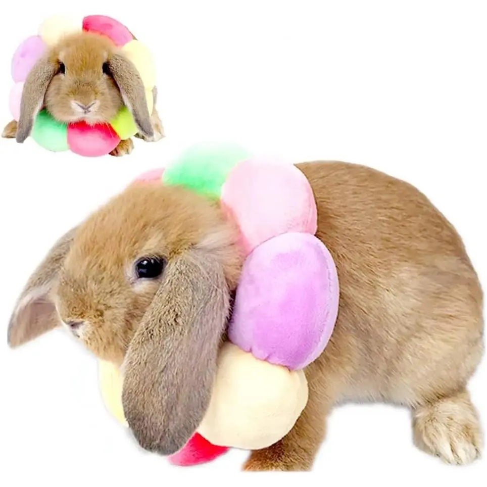 Adjustable Rabbit Protection Cone Collar Soft Pet Recovery Collar for Rabbit Chinchilla Guinea Pigs Kitten After Surgery Wound Healing Elizabeth Neck Recovery E-Collar for Small Animals (XS)