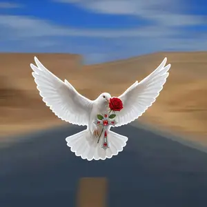 Holy Spirit Dove Car Sticker- Christian Dove Cross Car Sticker- Faith in Jesus Vinyl Decal- Waterproof Car Window Bumper Sticker- Accessories for Sedans, Trucks, and SUVs- Inspirational Christian Gift