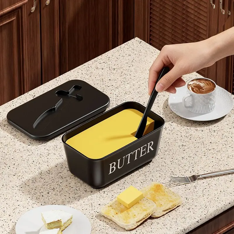 Sealed Butter Cheese Storage Box with Lid and Spreader, Ideal for Kitchen Counter, Baking, Parties, Outdoor Picnics, Camping