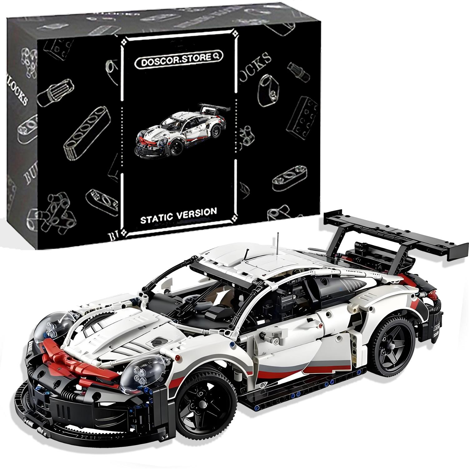 High-Performance Technic Racing Car Building Blocks Set, Realistic Supercar Model Kit, Complex Mechanical Assembly, Premium Collectible Display Toy, STEM Gift for Kids & Adults