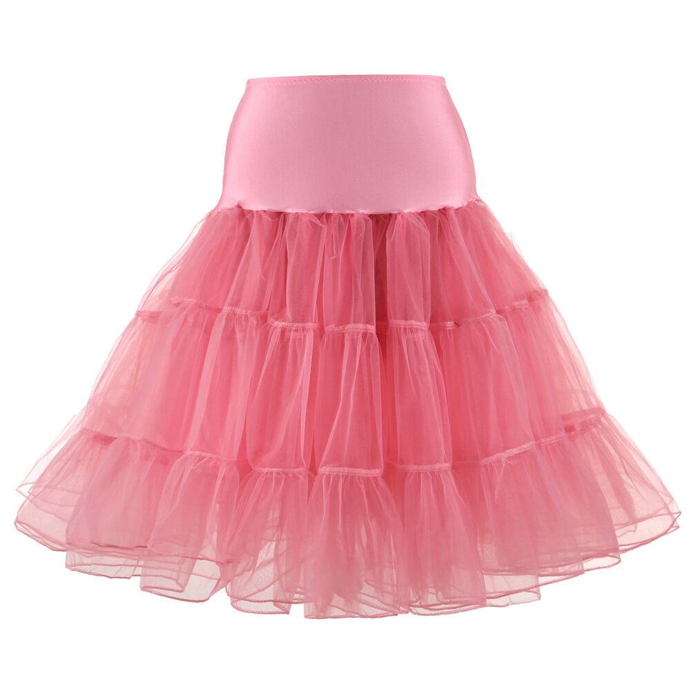 Short Tutu Petticoat Crinoline  50s Swing Vintage Tutu 26" Retro Underskirt Petticoat Fancy Net Rockabilly