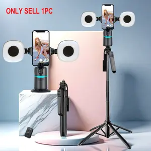 Multi-Functional Smart Face Tracking Ptz Gimbal, 70-Inch Tripod, Wireless Selfie Remote, Light Kit, Portable Foldable, Phone Stabilizer