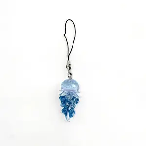 Jellyfish Phone Charm, Versatile Personalized Phone Accessory, Durable and Elegant, Perfect Gift for Friends and Classmates