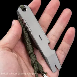 Titanium Alloy Pry Bar Tool, Small Multi-Functional Edc Pocket Tool, Edc Survival Tool, Compact Outdoor Camping Gear, Bottle Opener, Nail Puller, Outdoor Multifunctional Tools, Durable Outdoor Tool