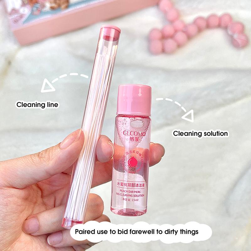 Disposable Ear Cleaning Line, 1 Set Ear Cleaning Solution, Portable Earwax Cleaning Supplies, Earwax Removal Tool, Earwax Cleaning Kit