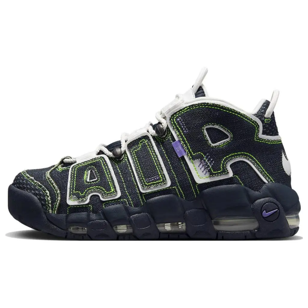 Serena Williams x Nike Air More Uptempo Women’s Comfortable Mid-Top Retro Basketball Shoes in Black Verifiable, with credentials and supporting global authentication