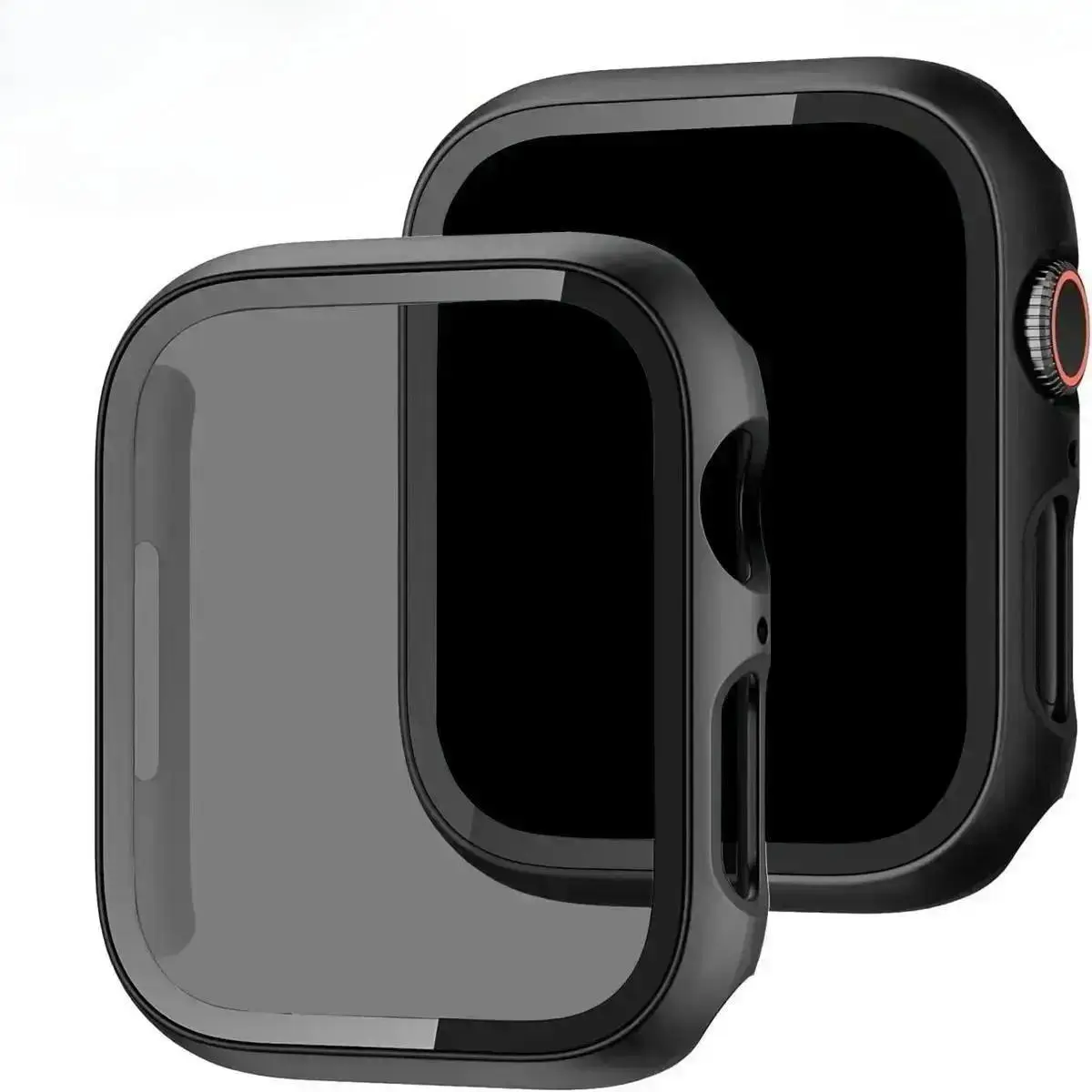 Stylish 2-in-1 Privacy Screen Cover Case for Apple Watch, Ultra-Thin Tempered Glass Protection, Unisex Fashion Accessory (38-49mm)
