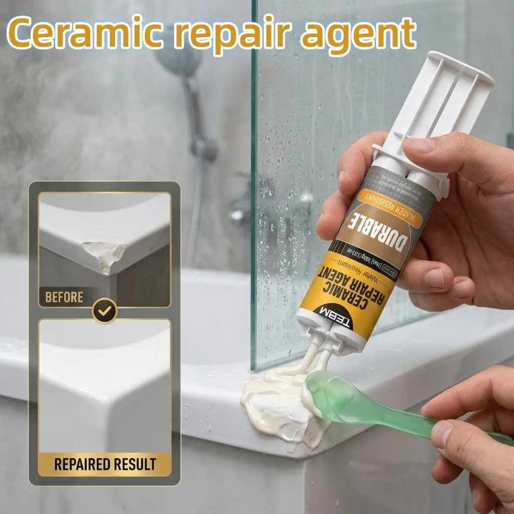 Ceramic Glaze Repair Paste, Quick Solidification, Waterproof, Leak-Proof, Leak Proof Seal, Ideal for Bathroom Tiles, Toilets, Sinks, Deep Repair & Renovation