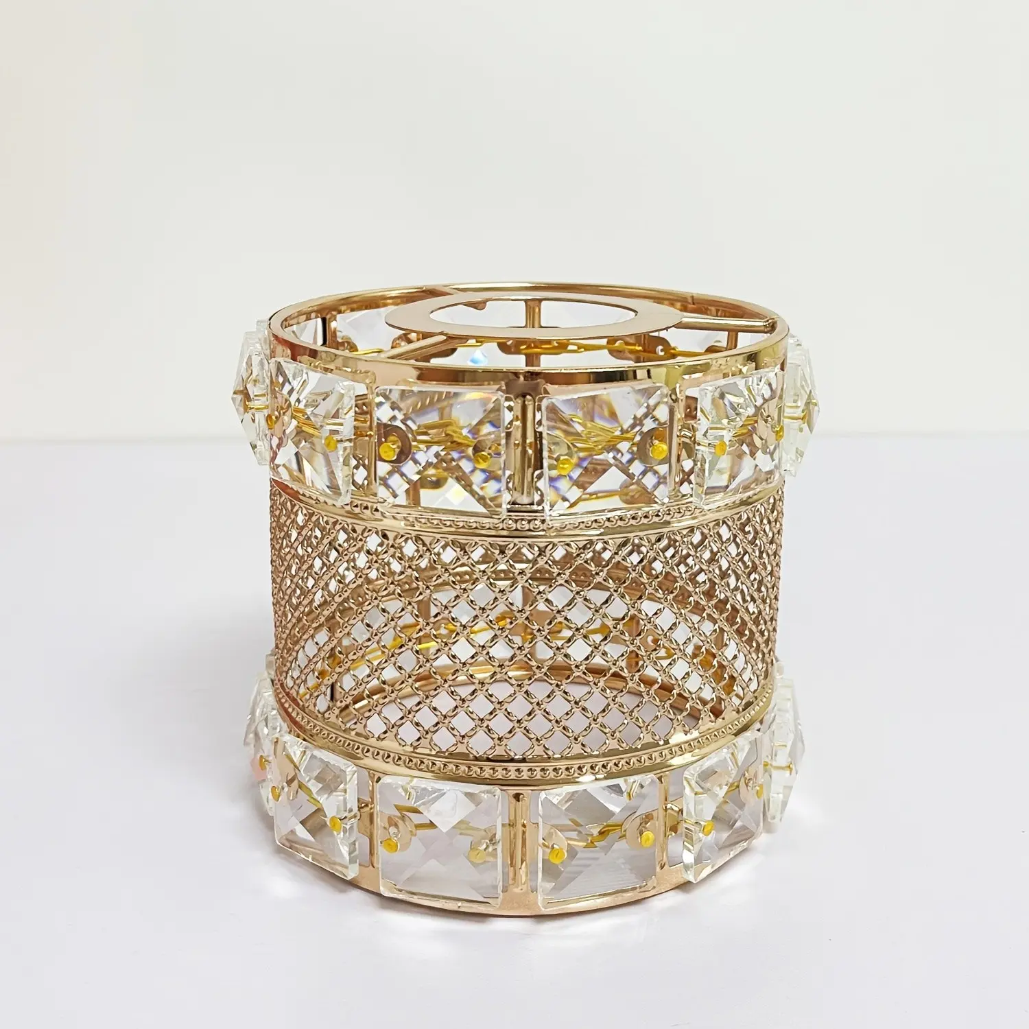 Crystal Decorative Pendant Light Shade, Light Cover, Simple Metal Ceiling Lamp Shade, Lighting Accessory, Only Shade Included(Only lampshade)