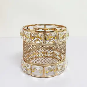 Crystal Decorative Pendant Light Shade, Simple Metal Ceiling Lamp Shade, Lighting Accessory, Only Shade Included(Only lampshade)