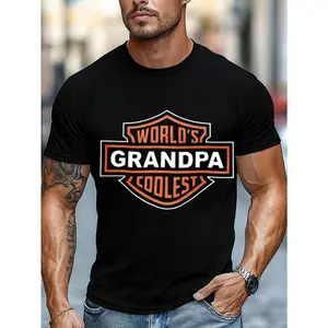 Casual, Men's T-Shirt, World's Coolest Grandpa, Everyday Wear, Summer, Gift For Grandfather
