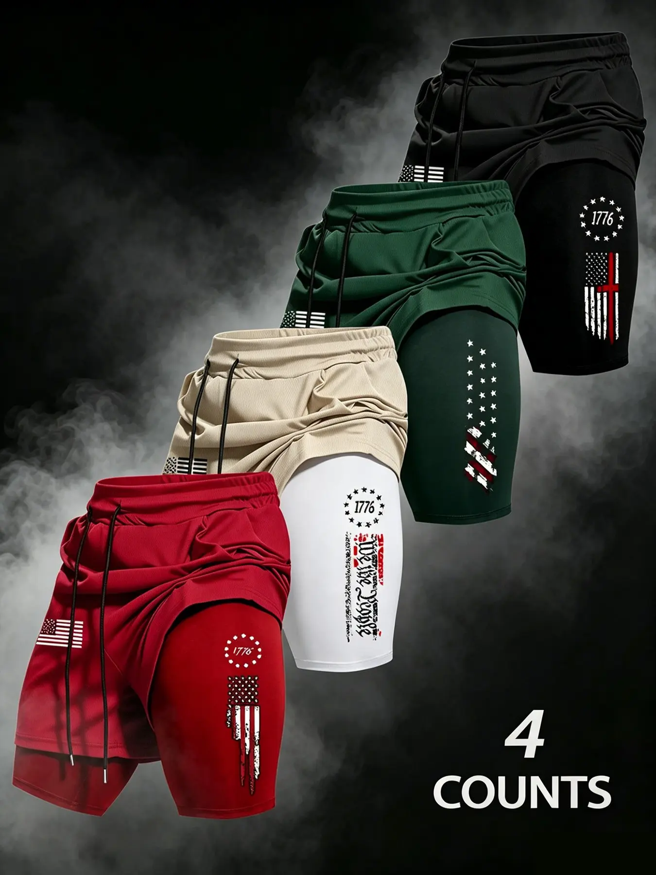 Men's Summer Sport Shorts, Sports Drawstring Shorts, Running Shorts, Drawstring Athletic Shorts, 2-In-1 Drawstring Waist, Lightweight Breathable Fabric, High-Intensity Workout, Casual Wear