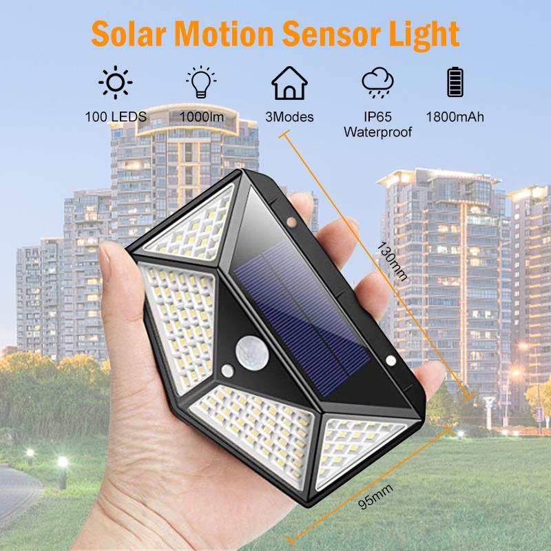 Solar Powered Wall Mounted Light, Outdoor Solar Wall Lamp, Waterproof LED Wall Sconce, Wall Lamp Exterior Light Fixture For Garden Yard Decoration