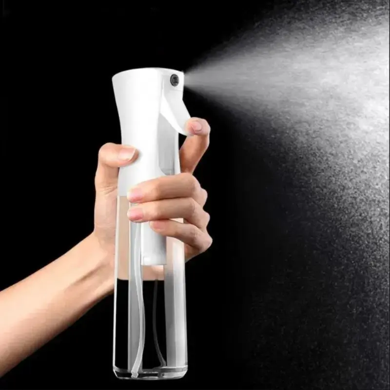 Continuous Ultra Fine Mist Spray Bottle, 200ml/300ml Refillable Transparent Hair Water Sprayer, Reusable Press Spray Bottle for Hair Styling, Face Skincare, Essential Oil, Plants, Salon Cleaning Supplies
