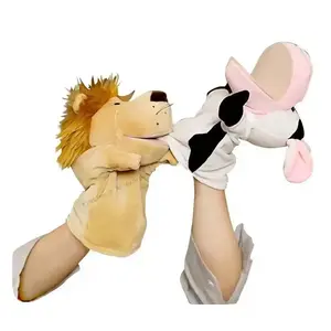 Kid Animal Plush Doll Soft Stuffed Toy Figure Doll Plush Baby Elephant Dinosaur Decoration Monkey Kawaii Hand Finger Puppet