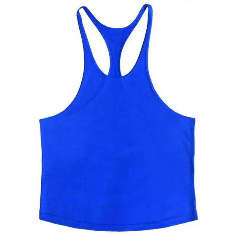 100% Cotton Bodybuilding Jogger Gym Singlet Training Bodybuilding Tank Top Vest Shirt Sleeveless Fitness Cotton Shirt For Men