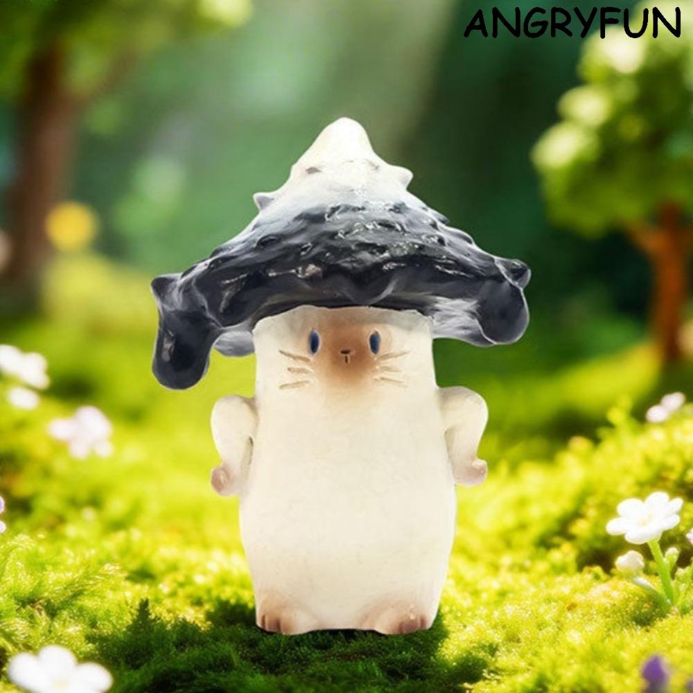 ANGRYFUN Cat Fantasy Mushroom Series Blind Box Figure – Cute Siamese Cat Collectible Mini Figurine, Desk Display Gift for Girls and Collectors