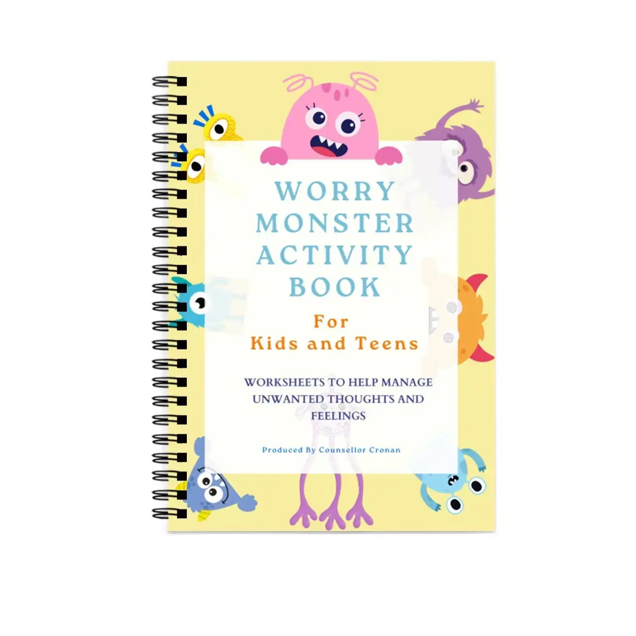 Cross-Border Worry Monster Emotion Management Workbook, Anxiety Relief Worksheet for Children and Adolescents, Available Now