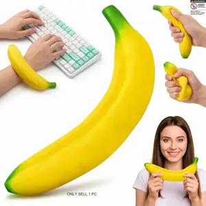 1pc Banana Stress Relief Toy, 2026 New Giant Soft Banana, 7 Inches Super Large, Finger Toy for Work and Daily Relaxation