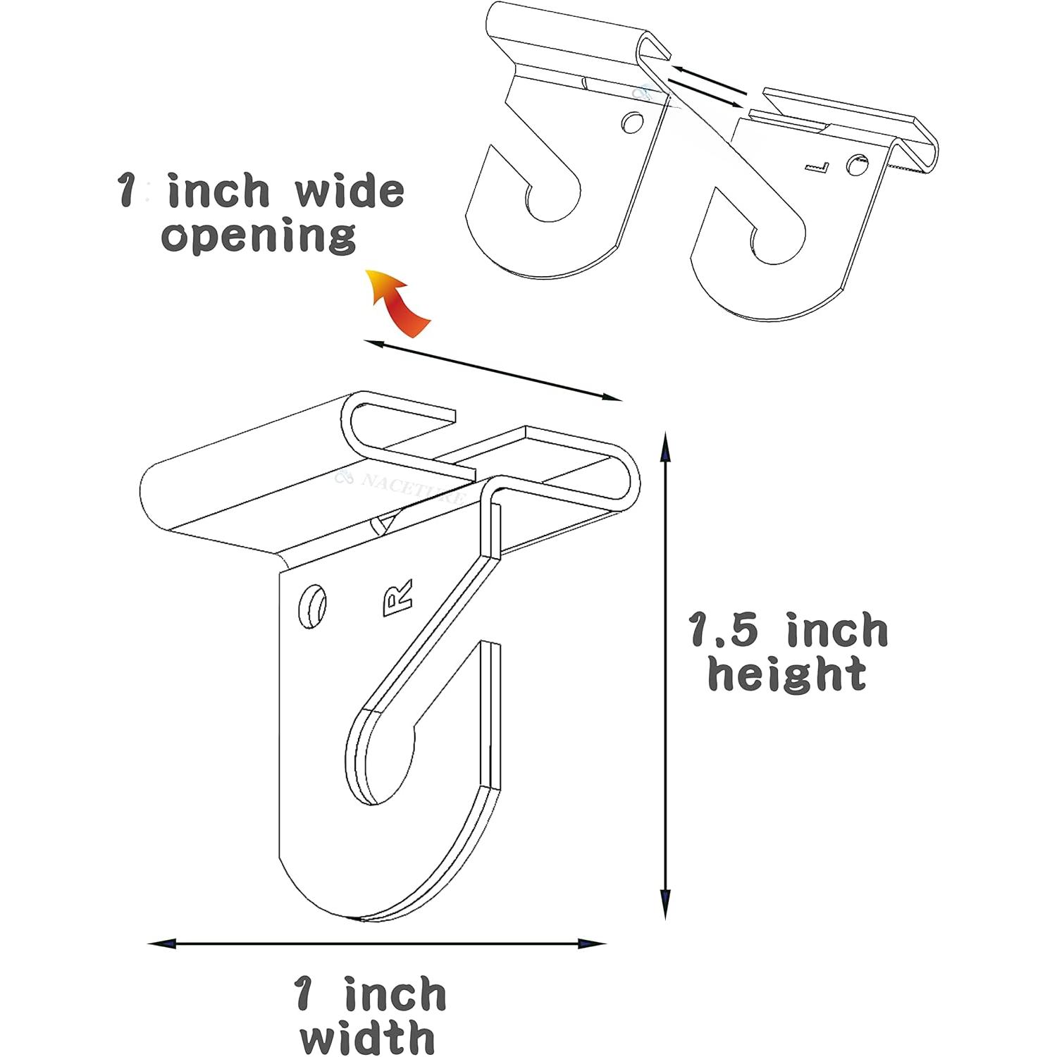 Drop Ceiling Hook for Hanging - 25 Pack Ceiling Decorations Ceiling Hanger on Drop Suspended Ceiling Tile Hook Ceiling Clips for Classroom Grid for Office Home Stores Wedding (25 Pack)
