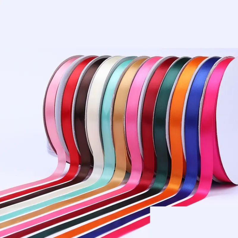 Solid Color Polyester Satin Ribbon for DIY Enthusiasts, 1.5cm x 91m Roll, Fade-Resistant Tape for Gift Wrapping, Daily Holiday & Wedding Ornaments, Diy Bows, Smooth Gloss