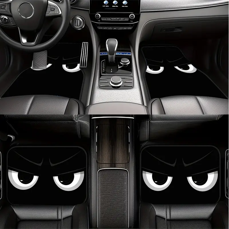 4-piece Car Floor Mat Set - Universal Size Car Floor Mat - Car Foot Mats - Suitable for Cars SUVs、 Truck and Car Interior Accessories, Ideal for Protecting Vehicles and Decorating Styles, Car Parts, Christmas and Halloween Gifts