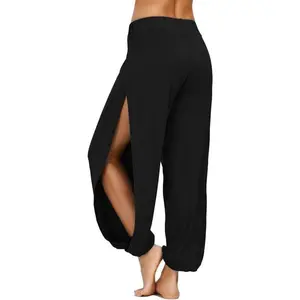 High Slit Harem Pants Women Hippie Harem Pants Trousers Womenswear Bottom Underwear Lady(Sheets)