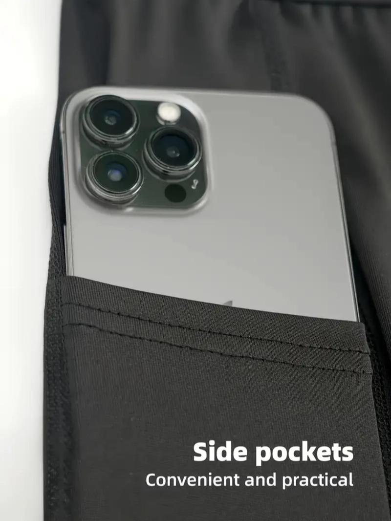 Men's Letter Print Sports Shorts, Breathable Quick Drying Gym Shorts, Training Cycling Shorts, High Elasticity Pocket Sports Bottoms for Running Basketball Yoga Golf