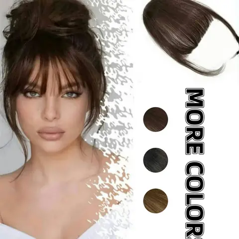 Fashionable Short Straight Hair Bangs, Natural Looking Fluffy Gorgeous Hairpieces for Women, Synthetic Hairpieces for Daily & Cosplay & Costume Party Decor, Synthetic Wig