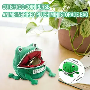 Cartoon frog design cute wallet Huoying frog fashion practical coin purse suitable for school outdoor, creative gifts gave it to a friend.